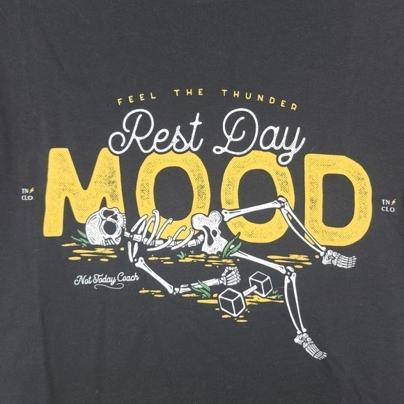 NEW THUNDER NOISE Black Rest Day T-Shirt Mens Size US XL, EU XXL NWOT MSRP $34 - Picture 2 of 6